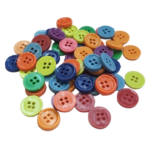 Mixed Colour Small Sewing Buttons – Assorted 4Hole Plastic Buttons
